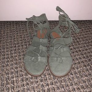 Army Green Gladiator Sandals Size 7